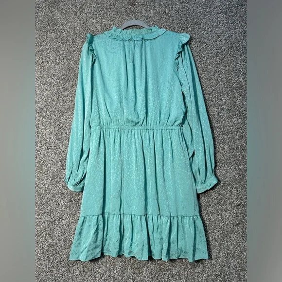 NWT LC Lauren Conrad Ruffle Neck Button Front Dress Size Large - Picture 5 of 7